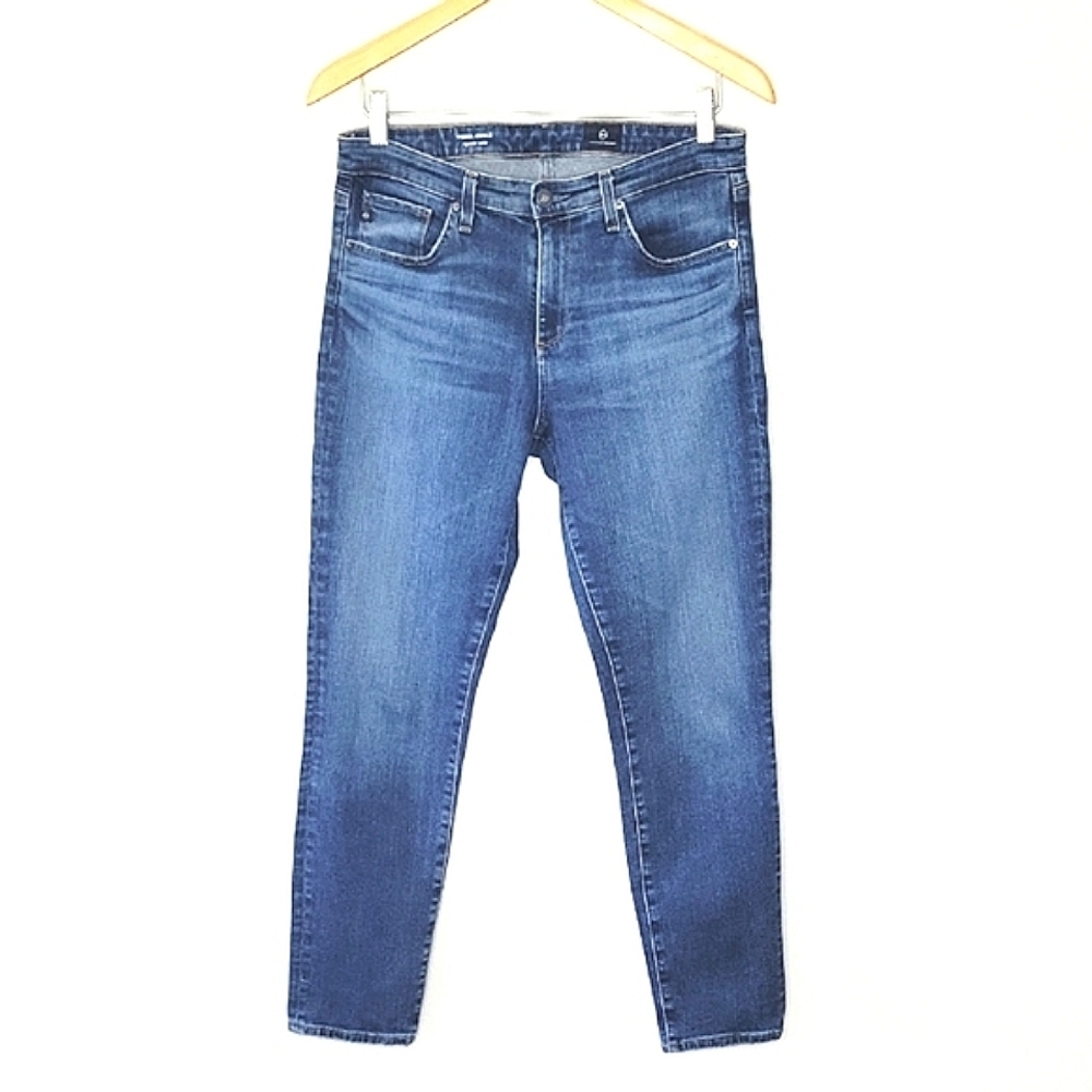 AG ADRIANO GOLDSCHMIED Women's Prima Cigarette Ankle Blue Jeans size 29R Classic